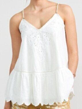 Anthropologie Letmebe Lace Peplum Tank - new with tags